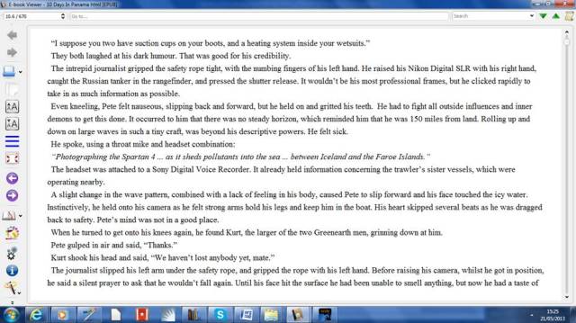Screenshot from a PC using the Kindle App (an excerpt from my novel)